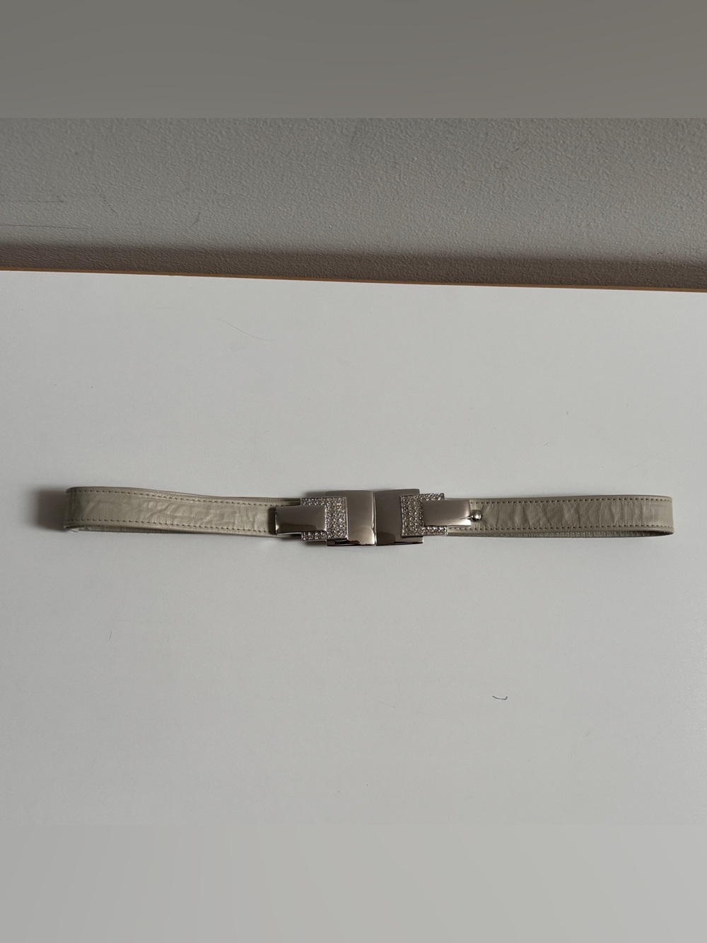 Alexis Kirk Vintage Silver & Rhinestone Belt With Leather & Snakeskin Belt.